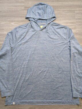 Johnnie O Talon Featherweight Performance Hoodie Men's XL Lake Blue UPF 50 Golf